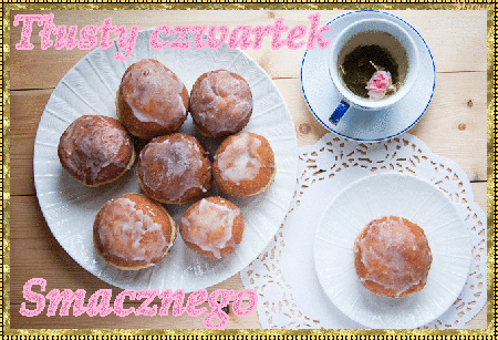 Tłusty czwartek kawa pączki